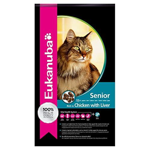 Eukanuba Cat Senior Top Condition 7+ Trockenfutter (Für Ältere Katzen, Premiumfutter Mit Viel Huhn), 2 Kg Beutel