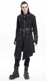 płaszcz męski DEVIL FASHION - BLACK GOTHIC PUNK -S - Płaszcze męskie - miniaturka - grafika 1