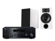 Zestawy stereo - Yamaha R-N600A (czarny) + Tesi 3 (biały) - miniaturka - grafika 1