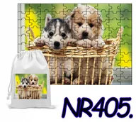 Puzzle - PUZZLE 120 EL.-UKŁADANKA PREZENT ZWIERZĘTA PIES PIESEK+WORECZEK Z NADRUKIEM - miniaturka - grafika 1