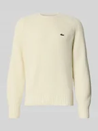 Swetry męskie - Sweter z dzianiny o kroju regular fit z czystej wełny - miniaturka - grafika 1