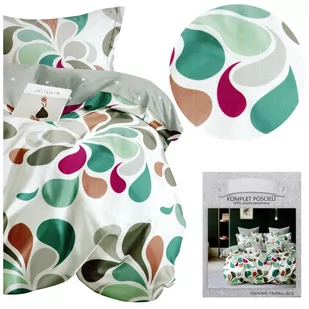 Komplet Pościeli 200x220 3 części Satyna Bawełniana Melita - Pościel - miniaturka - grafika 1