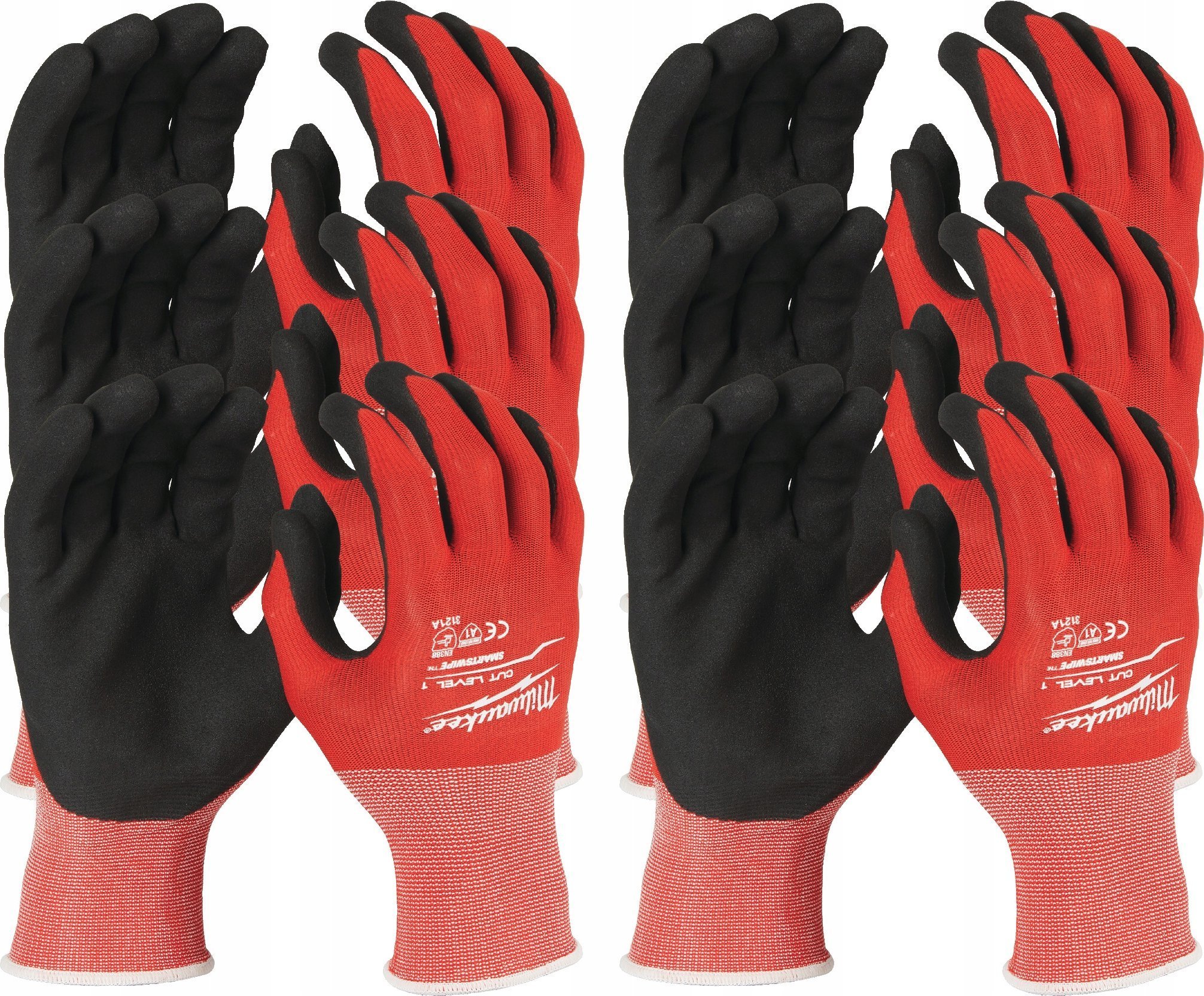 Milwaukee Work gloves Milwaukee XXL/11 size 12 pairs level 1A