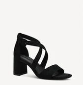 Sandały damskie - Tamaris Sandały Damskie Czarne na Klocku 39 M0f - miniaturka - grafika 1