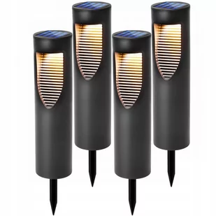 4x Lampa Solarna Ogrodowa LED Wbijana Stojąca Słupek 45cm 4000K IP64 z Czujnikiem Zmierzchu - Lampy ogrodowe - miniaturka - grafika 1
