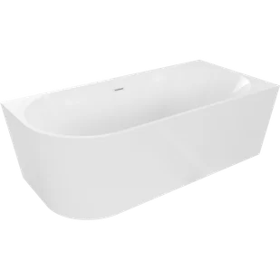Mexen Mia wanna wolnostojąca narożna prawa 140 x 75 cm, biała, przelew biały - 52691407500P-20 - Wanny - miniaturka - grafika 1