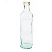 Domowy wyrób alkoholu - Browin Butelka szklana kwadratowa z zakrętką 0,75l, marki 1719 - miniaturka - grafika 1