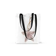 Torebki damskie - Bonamaison Torba na zakupy z nadrukiem z dwoma czarnymi długimi uchwytami, torba, składana, torba z materiału z dwoma długimi rączkami, rozmiar: 48 x 55 cm - miniaturka - grafika 1