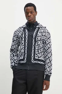 Versace Jeans Couture bluza bawełniana męska kolor czarny z kapturem wzorzysta 77GAIE08 CF20E - Bluzy męskie - miniaturka - grafika 1
