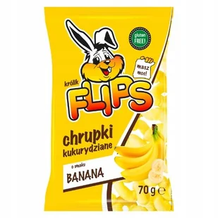 Flips Chrupki Kukurydziane o Smaku Bananowym 70g bezglutenowe - Chrupki - miniaturka - grafika 1