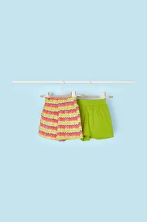Spodnie i spodenki dla dziewczynek - Mayoral szorty dziecięce kolor zielony wzorzyste - grafika 1