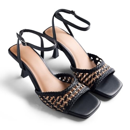 GIOSEPPO Damski pasek Kajiado T-Strap, czarny/biały, 44 EU