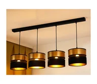 Lampy sufitowe - Brilagi - Żyrandol na lince ROYAL 4xE27/15W/230V czarny/złoty - miniaturka - grafika 1