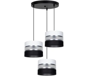 Żyrandol na lince CORAL 3xE27/60W/230V czarny/biały/chrom śr. 45 cm - Lampy sufitowe - miniaturka - grafika 1