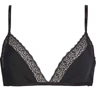 Biustonosze - Calvin Klein Damski biustonosz trójkątny bez podszewki, Czarny, XS - miniaturka - grafika 1