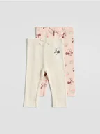 Komplety dla niemowląt - Reserved - Legginsy Minnie Mouse 2 pack - złamana biel - miniaturka - grafika 1