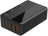 Ładowarki do telefonów - Ładowarka sieciowa ColorWay Power Delivery 2 USB-A + 2 USB TYPE-C 65W Black (CW-CHS040PD-BK) - miniaturka - grafika 1