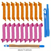 Wałki do włosów - TEMU 18/30/40 Sztuk Spiralne Zawijacze Do Włosów Bez Ciepła Bez Ciepła Spiralne Zawijacze Do Włosów Z Hakami Do Stylizacji Zestaw Do Stylizacji DIY - miniaturka - grafika 1