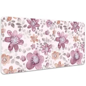 Podkładki na biurko - Mata ochronna z nadrukiem Różowe kwiaty 100x50 cm, Dywanomat - miniaturka - grafika 1