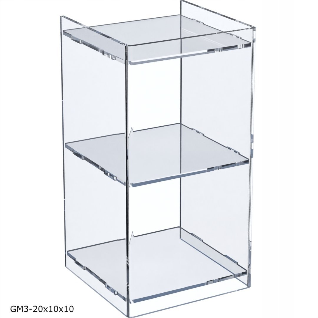 Gablotka 20x10x10cm z plexi na wystawę biżuterii kolekcję produkty minerały