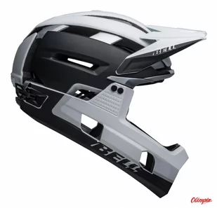 Kask full face Bell Super Air R Mips Spherical matte black white - Kaski rowerowe - miniaturka - grafika 1