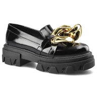 Mokasyny damskie - Carinii, Półbuty, B5976_-037-000-000-E33 Czarny, rozmiar 38 - miniaturka - grafika 1