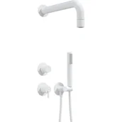 Zestawy prysznicowe - Zestaw prysznicowy podtynkowy DEANTE Silia NQS A9XK z deszczownicą Bianco - miniaturka - grafika 1