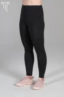 Legginsy - Antycellulitowe wyszczuplające legginsy z kieszeniami figura kolumna L / Czarny - miniaturka - grafika 1