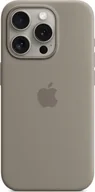 Etui i futerały do telefonów - Etui silikonowe z MagSafe do iPhonea 15 Pro - popielaty brąz - miniaturka - grafika 1