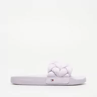 Sandały damskie - TOMMY HILFIGER TJW BRAIDED SLIDE - Tommy Hilfiger - miniaturka - grafika 1