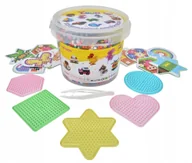 Prace ręczne dla dzieci - ZESTAW KORALIKI KORALE DO PRASOWANIA FORMY SZABLONY WZORY WIADERKO 5000SZT - miniaturka - grafika 1