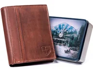 Portfele - Skórzany portfel męski z ochroną RFID Protect — Peterson - miniaturka - grafika 1
