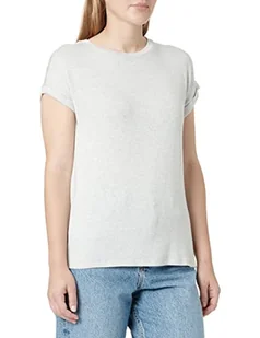 VERO MODA Damska koszulka VMBRIANNA SS O-Neck Blouse Boo T-shirt, Light Grey Melange, M - Koszulki i topy damskie - miniaturka - grafika 1