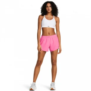 Damskie spodenki do biegania Under Armour UA Fly By 3'' Shorts - różowe - UNDER ARMOUR - Spodnie sportowe damskie - miniaturka - grafika 1