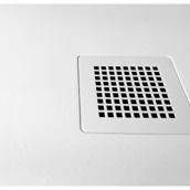 Akcesoria do armatury i ceramiki - NEW TRENDY AK-0016 Kratka odpływowa 13X13 chrom szczotkowany - miniaturka - grafika 1