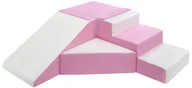Leżaczki i huśtawki - Komplet 4 dużych klocków EPS+PE do zabawy,żłobków,przedszkoli, dziecko (biały, pudrowy róż) - miniaturka - grafika 1