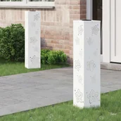 Lampy ogrodowe - vidaXL Słoneczna LED lampa na ścieżkę 2 pcs Biały - miniaturka - grafika 1