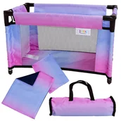 Lalki dla dziewczynek - Duże łóżeczko dla lalek turystyczne kojec + TORBA POŚĆIEL ZESTAW 52 cm Doris - miniaturka - grafika 1