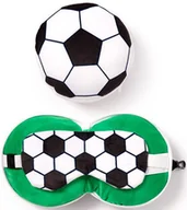 Maskotki i pluszaki - Pluszowa poduszka podróżna i maska na oczy FUTBOL - PIŁKA NOŻNA - miniaturka - grafika 1