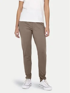 ONLY Spodnie materiałowe Poptrash 15115847 Brązowy Regular Fit - Spodnie sportowe damskie - miniaturka - grafika 1