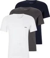 Koszulki męskie - BOSS Koszulka męska Okrągły dekolt Klasyczna koszulka z krótkim rękawem z czystej bawełny Multipack Wielokolorowy1/Multicolor1 XXL/56/8 - miniaturka - grafika 1