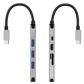 Gadżety USB - SWISSTEN hub USB C HUB 8 IN 1 ALUMINIUM 44040103 - miniaturka - grafika 1
