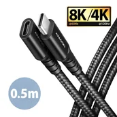 Kable - BUCM32-CF05AB Kabel przedłużacz Gen2 USB-C - USB-C 0.5m, 5A, 20Gbps, PD 240W, oplot - miniaturka - grafika 1