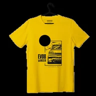 Odzież do sportów motorowych - T-shirt koszulka Mitsubishi Lancer EVO8 JDM żółta-XXL - miniaturka - grafika 1