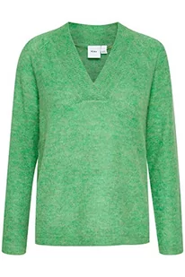 ICHI Damski sweter Ihkamara V Ls, 166138 / Kelly Green, XL - Swetry damskie - miniaturka - grafika 1