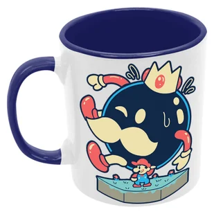 Mariokingbomba Kubek Ceramiczny Prezent Tasse Mug Super Mario Luigi Princess Peach Bowser, Ciemnoniebieski 330 ml - Kubki - miniaturka - grafika 1