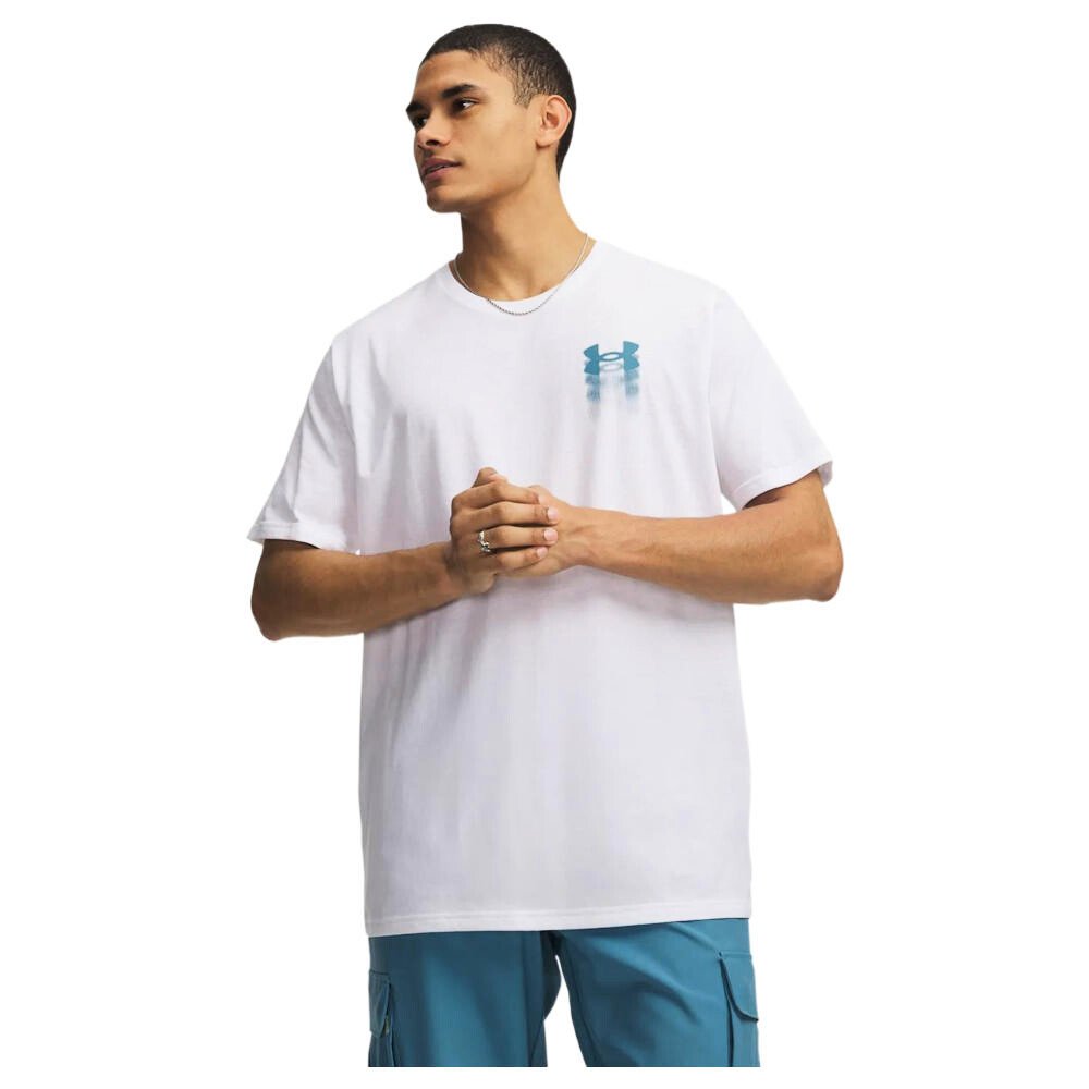 Koszulka męska Under Armour BLUR LOGO SS White/Boundless Blue M