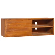 Szafki RTV - vidaXL Ścienna szafka na TV 90x30x30 cm lite drewno tekowe 289084 - miniaturka - grafika 1