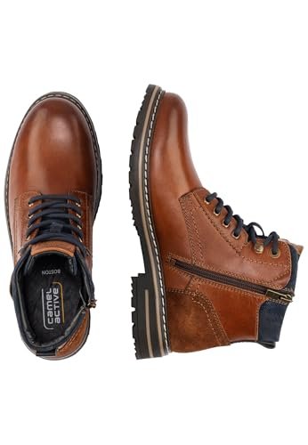 camel active Męskie buty sznurowane 53BTA03, koniakowy niebieski, 46 EU