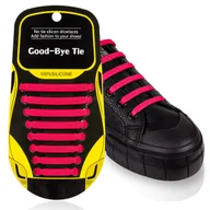 Akcesoria obuwnicze - Sznurówki silikonowe rozciągające płaskie różowe - miniaturka - grafika 1